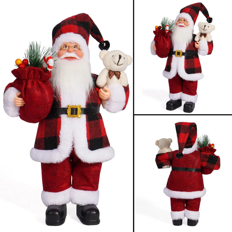 Decorações de Natal  Boneco de Papai Noel em pé